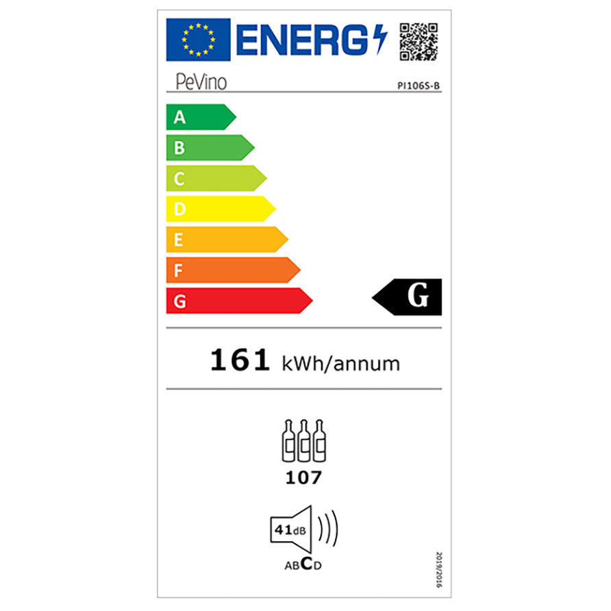 Pevino Wijnklimaatkast | PI106S-B | 1 zone