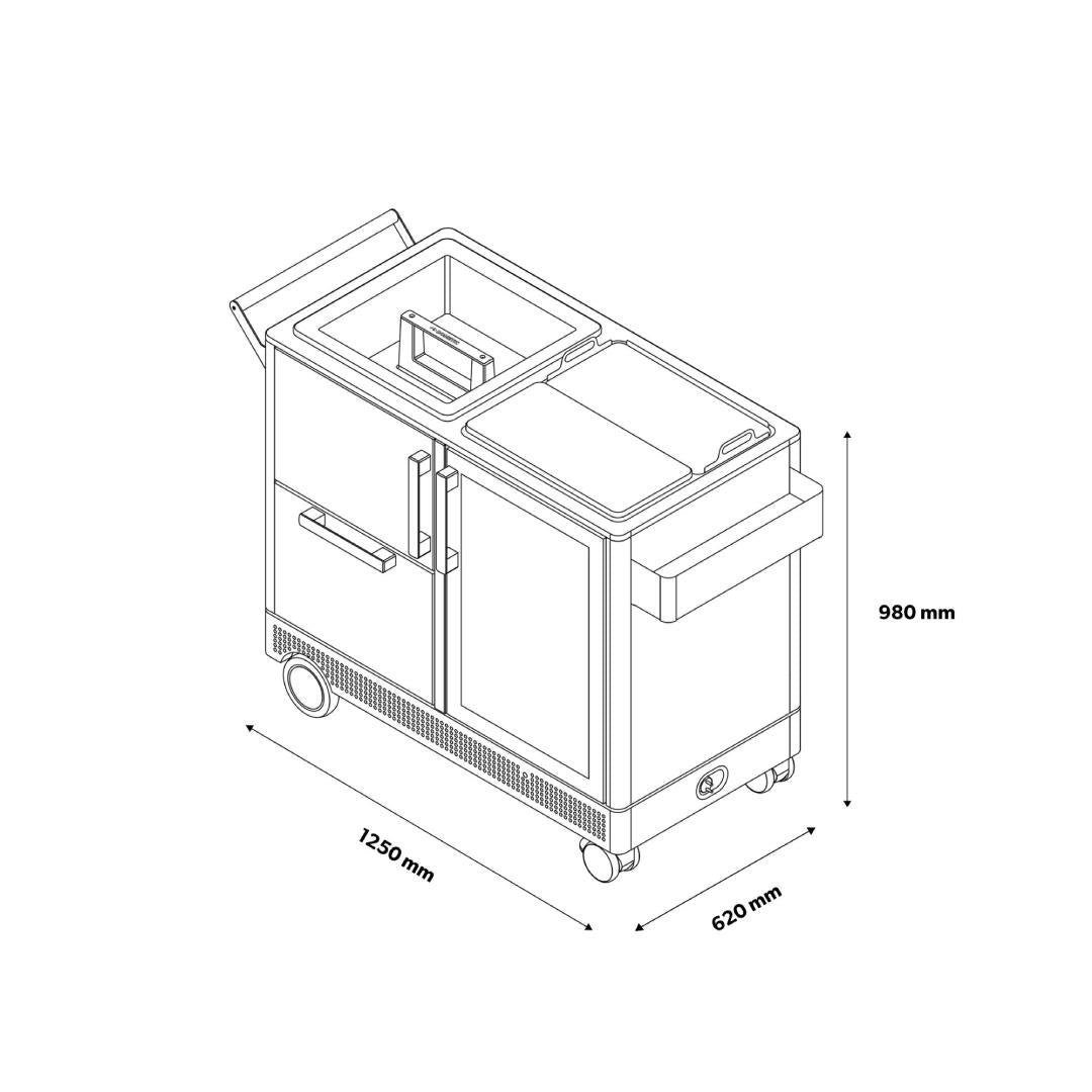 Dometic MoBar 550 S Mobiele Bar Lijntekening