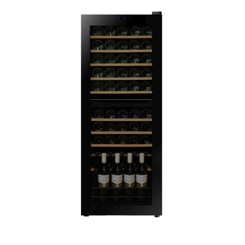 Dunavox Vrijstaande Wijnklimaatkast | DXFH-54.150 | 54 Flessen | 2 Zones - Elite Wijnkoelkast