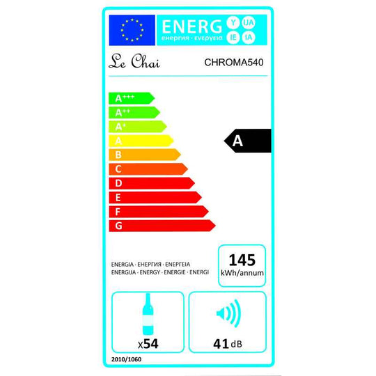 Le Chai Wijnkoelkast | CHROMA540 | 54 Flessen | 1 Zone - Mijn-Wijnkoelkast